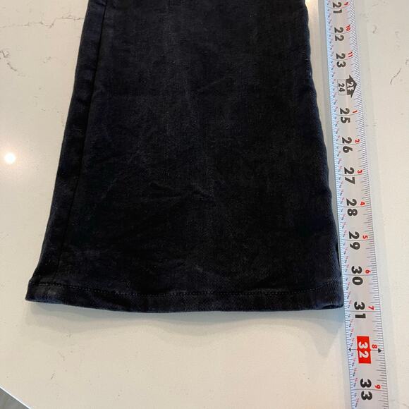 Good American Power Stretch Pull-On Flare Jeans in Black001 Size Small - Picture 10 of 11